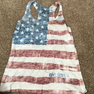 American flag tank top